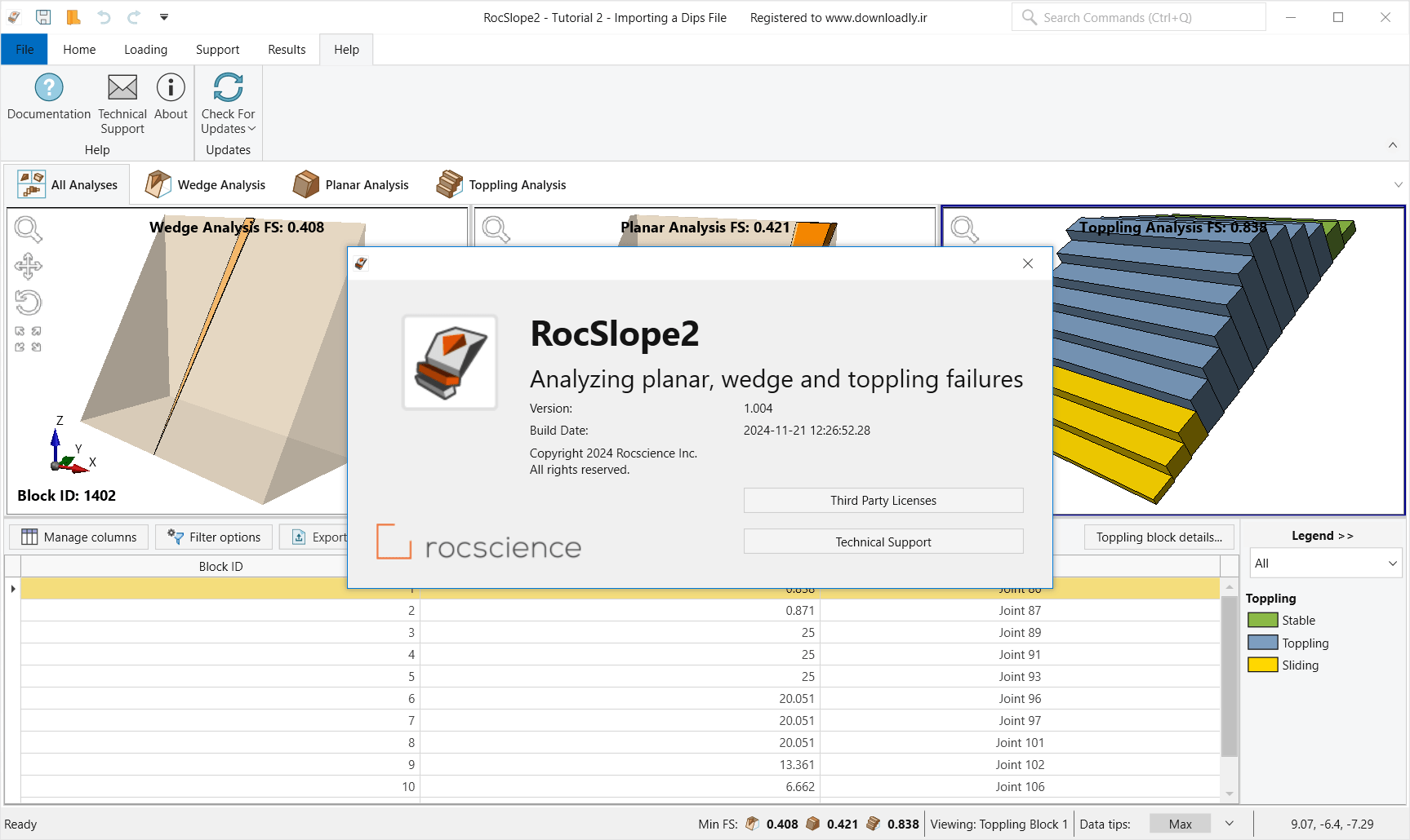 Rocscience RocSlope2 v1.004 稳定性分析软件一机一码注册激活版060373