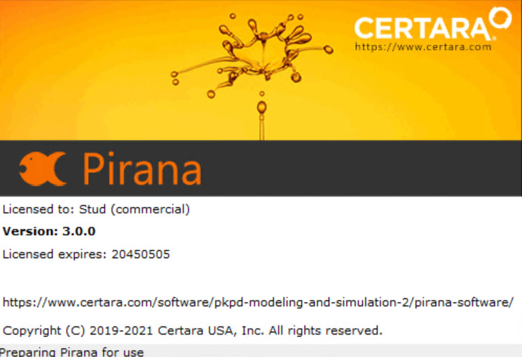 Pirana 3.0 定量药理学工作平台建模与模拟工作台软件工具060117
