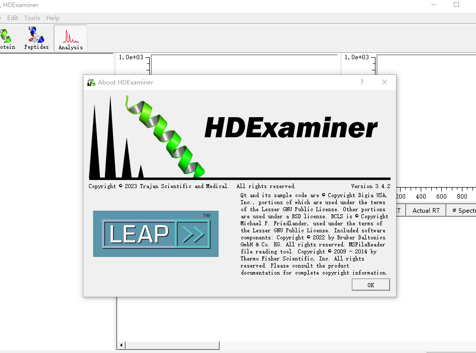 HDExaminer 3.42 专为满足蛋白质表征需求设计的软件工具氢氘交换（HDX）数据分析的软件工具060595