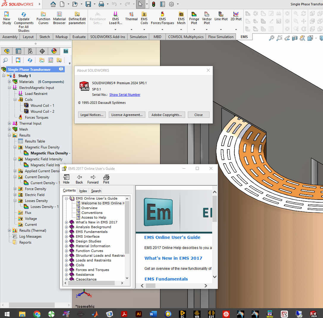 EMWorks EMS 2017 SP1.4 for SolidWorks 2011-2018 模拟电场和磁场软件工具010430