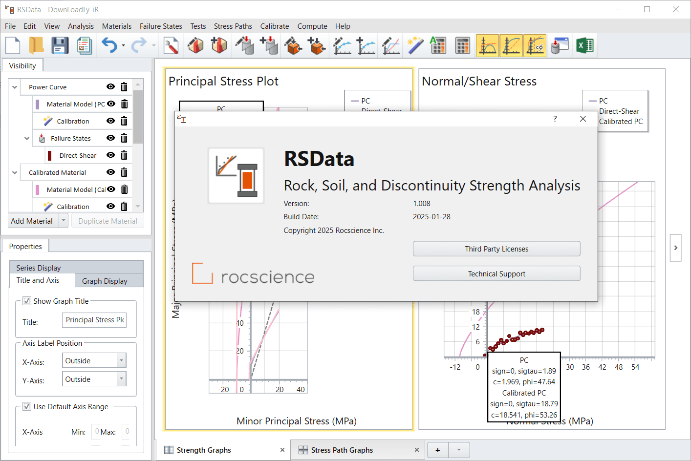 Rocscience RSData v1.008 加密锁版分析岩石和土壤强度数据工具软件060393