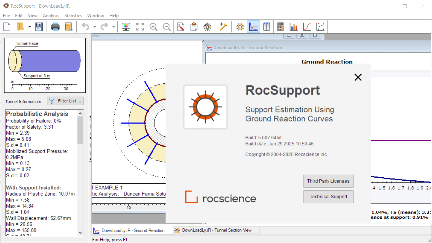 Rocscience RocSupport v5.007 加密狗版地下洞室开挖支护评价软件 060924
