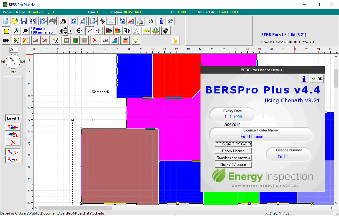BERS Pro Plus 4.4 加密狗版用于创建能耗评级图表工具061078
